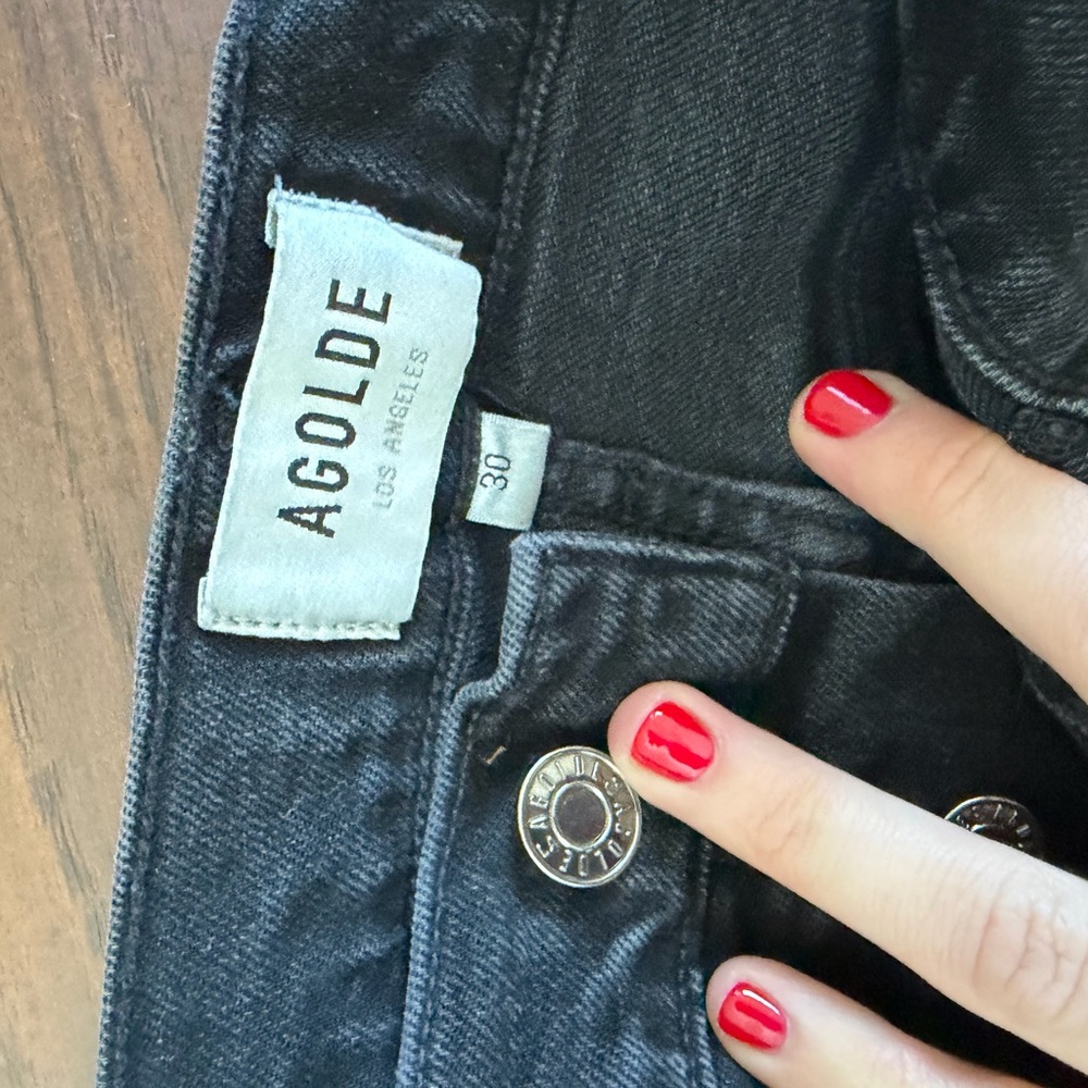 Agolde Women's Skinny Jeans in Washed Black